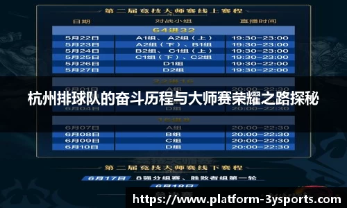 杭州排球队的奋斗历程与大师赛荣耀之路探秘